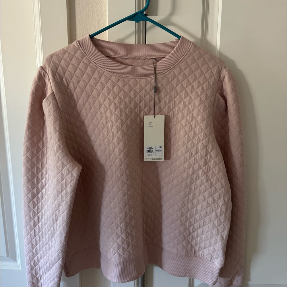 Rose color quilter sweater Walter Hagen size L.